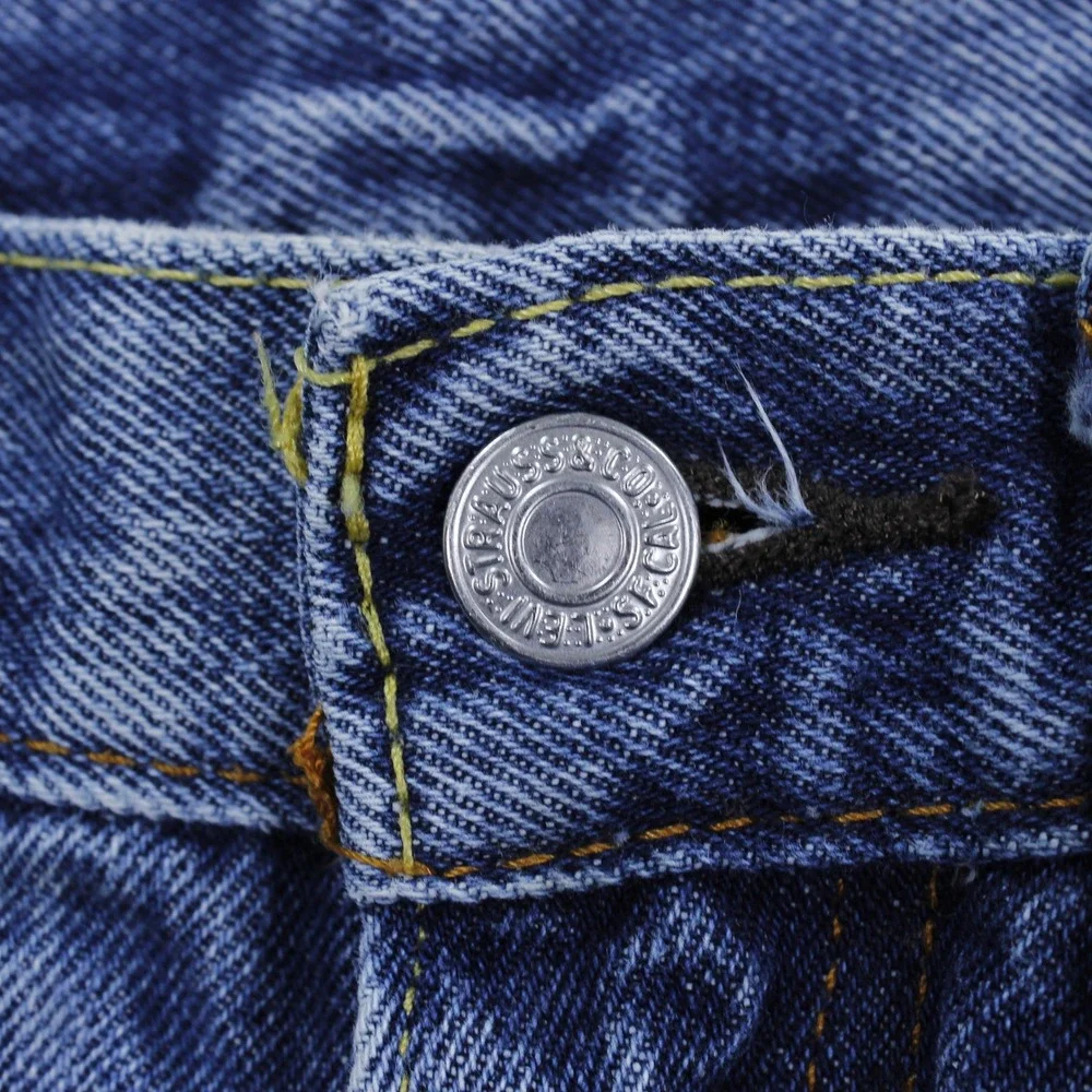 Levi's 505 Straight Fit Men's Blue Jeans Size W34 L36 Regular Fly Denim
